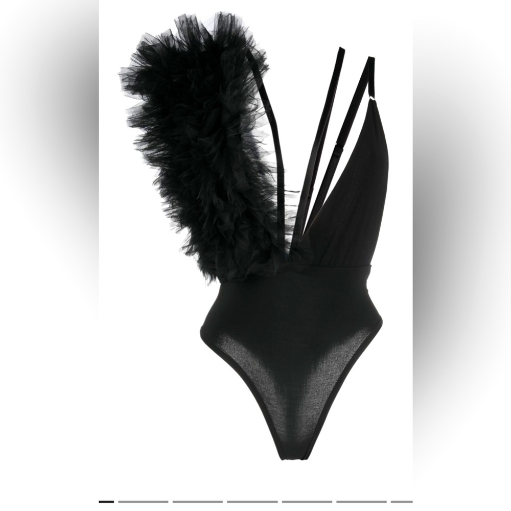 Worn Once Alchemy Lia Aram Tulle Panel Bodysuit